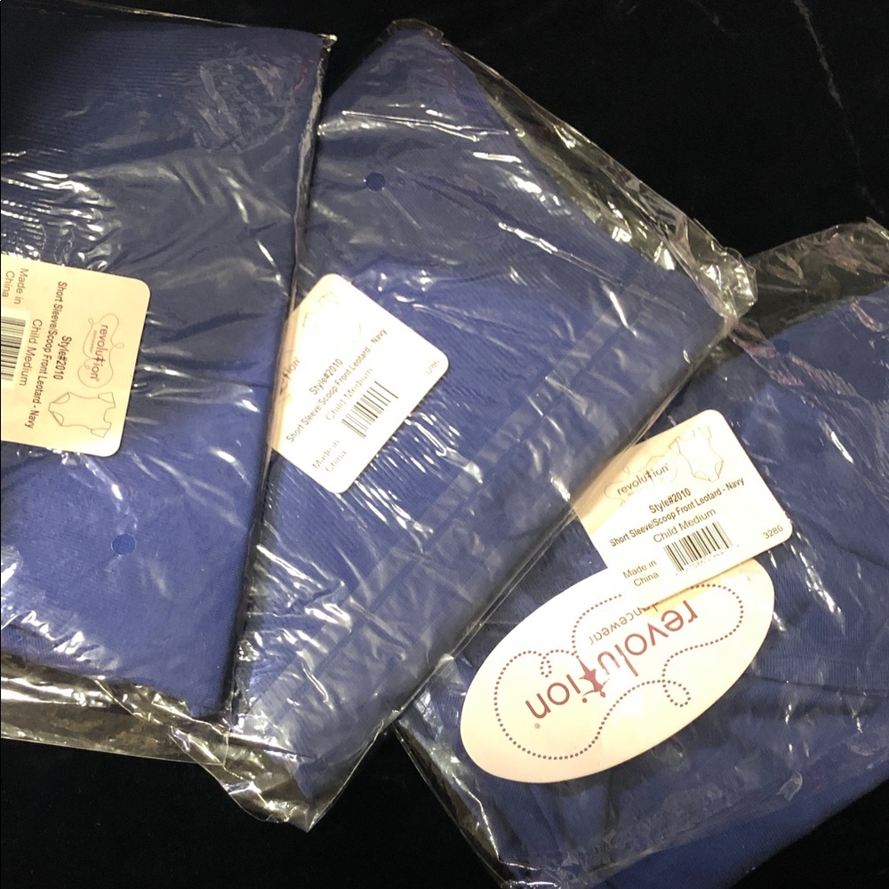 Revolution Dancewear Leotards set of 3 new style 2010 child medium